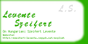 levente szeifert business card